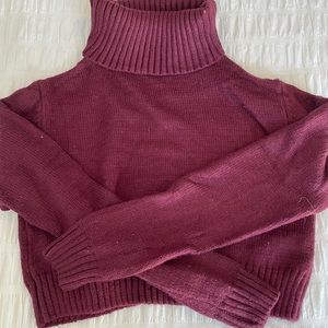 Maroon/dark purple turtleneck from Garage, size XS